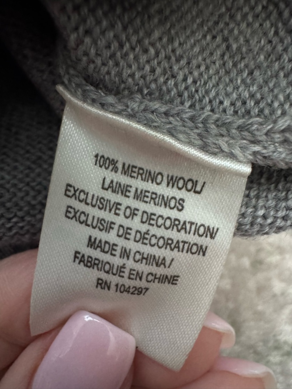 Milly - Strauss Crystal Embellished Merino Wool Sweater in Grey / P( XS) - Picture 3 of 4